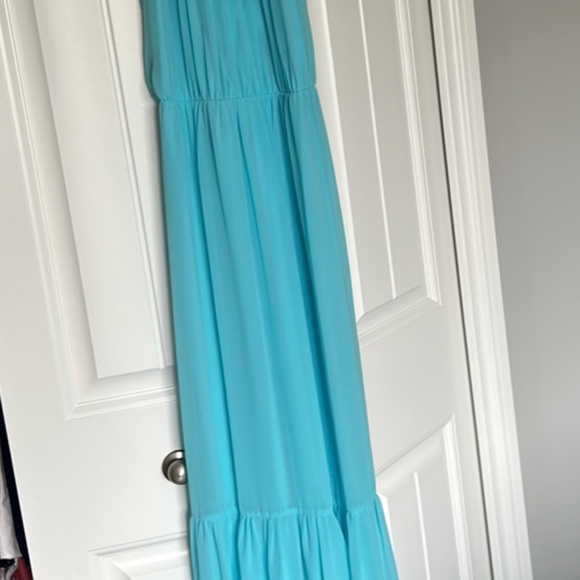 Jessica Simpson light blue floor length cocktail or wedding guest dress - Picture 4 of 4